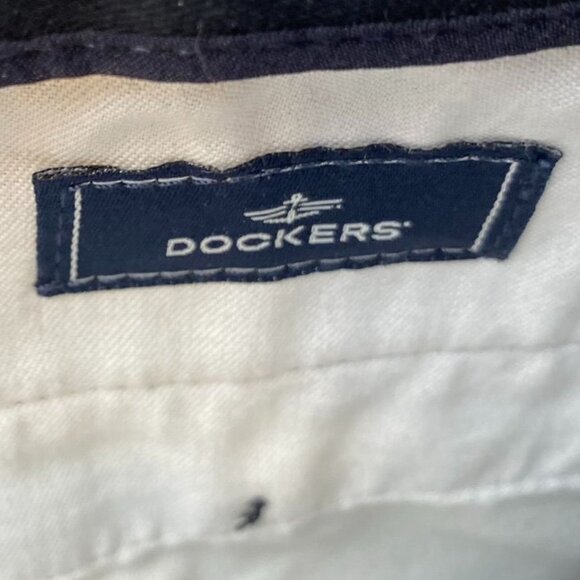 Dockers Men's Pants Size 36x32 Classic Straight Flat Front Casual Black Cotton - Picture 8 of 11